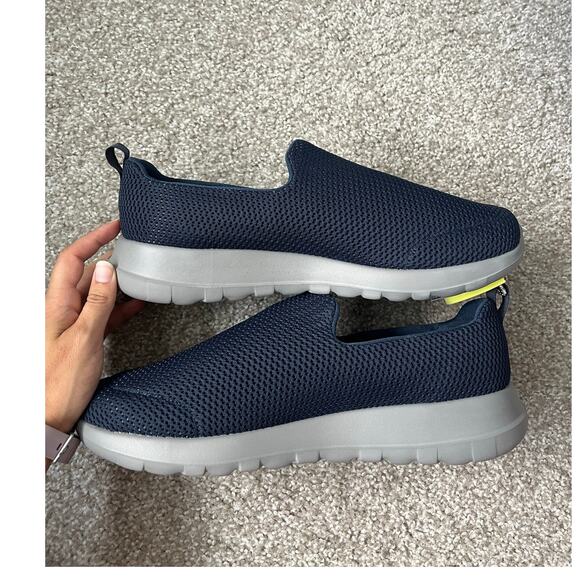 NWT Skechers Go Walk Max Wide Width Sneaker Slip On Comfort Navy Blue Size 11.5 - Picture 3 of 10